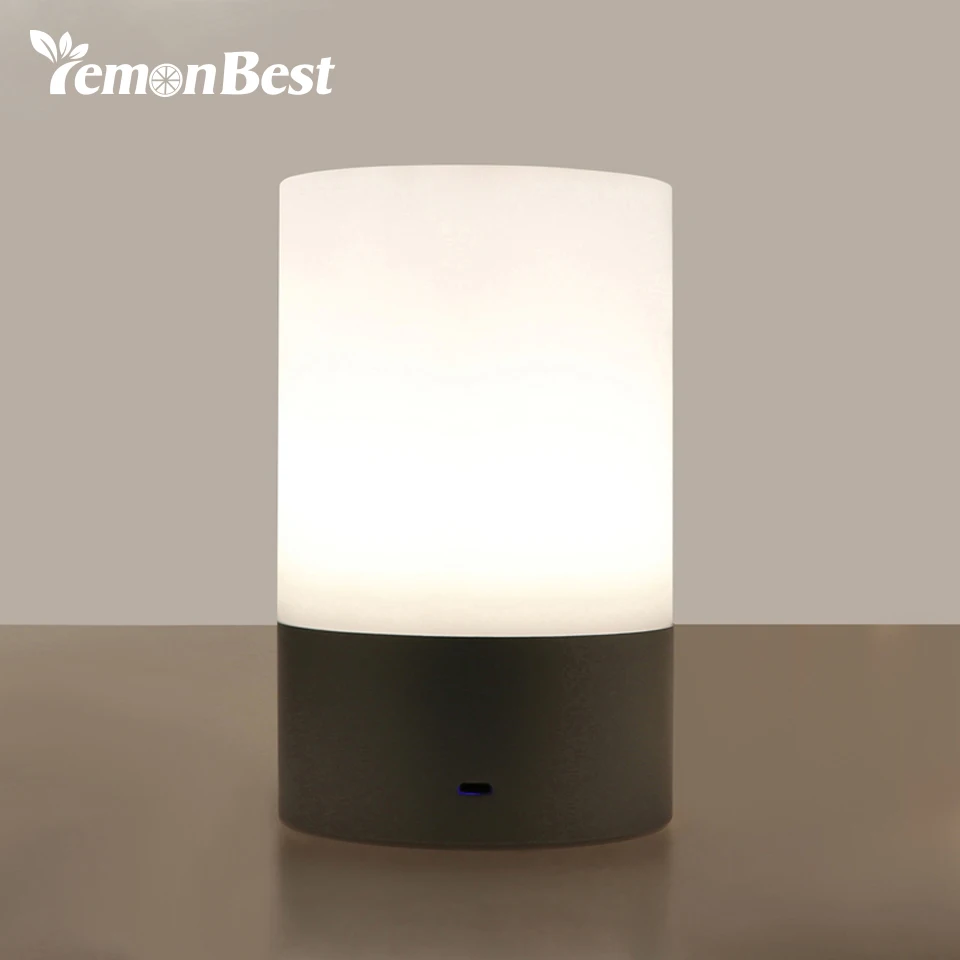 

LemonBest RGB LED Bedside Night Light Atmosphere Lamp Touch Sensor Rechargeable Table Lamp 3-level Brightness Warm White Light