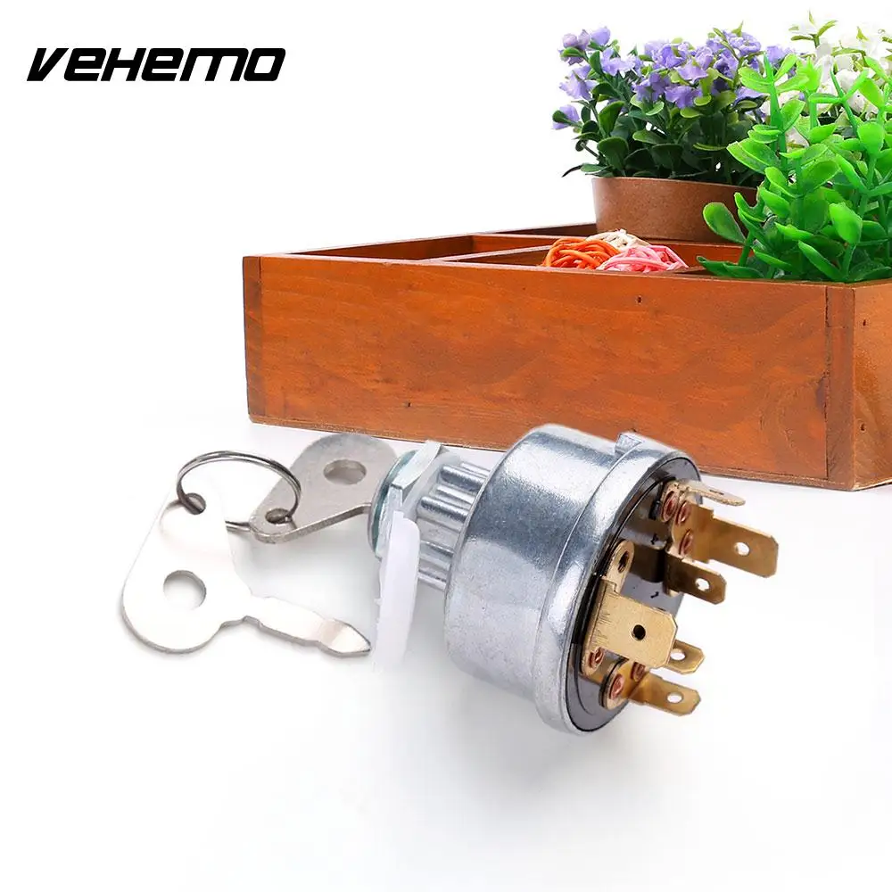 Vehemo 3 Position Car lgnition Starter Key Switch Starter With 2 Keys