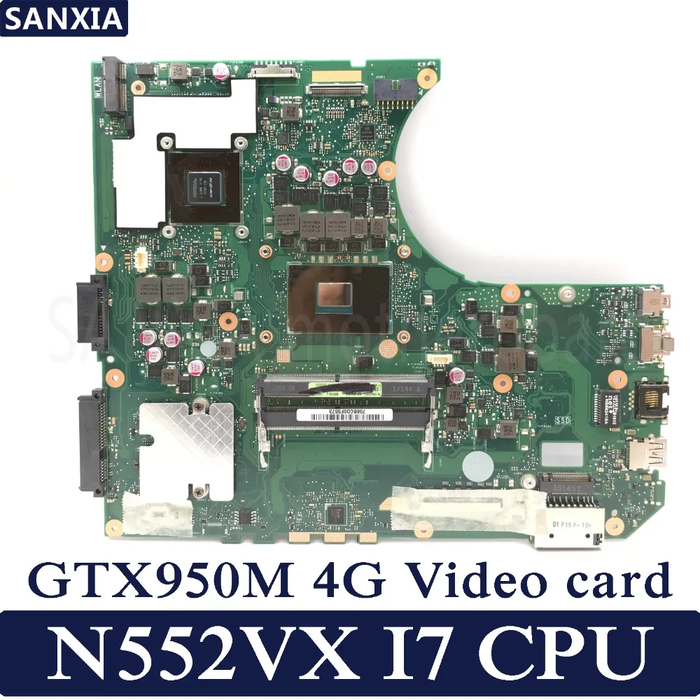 KEFU N552VX Laptop motherboard for ASUS VivoBook Pro N552VX N552V N552 Test original mainboard I7-6700HQ GTX950M-4G