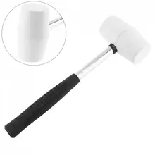 Неэластичный белый резиновый молоток прочный монтажный молоток с круглой головкой и нескользящей ручкой ручной инструмент «сделай сам»