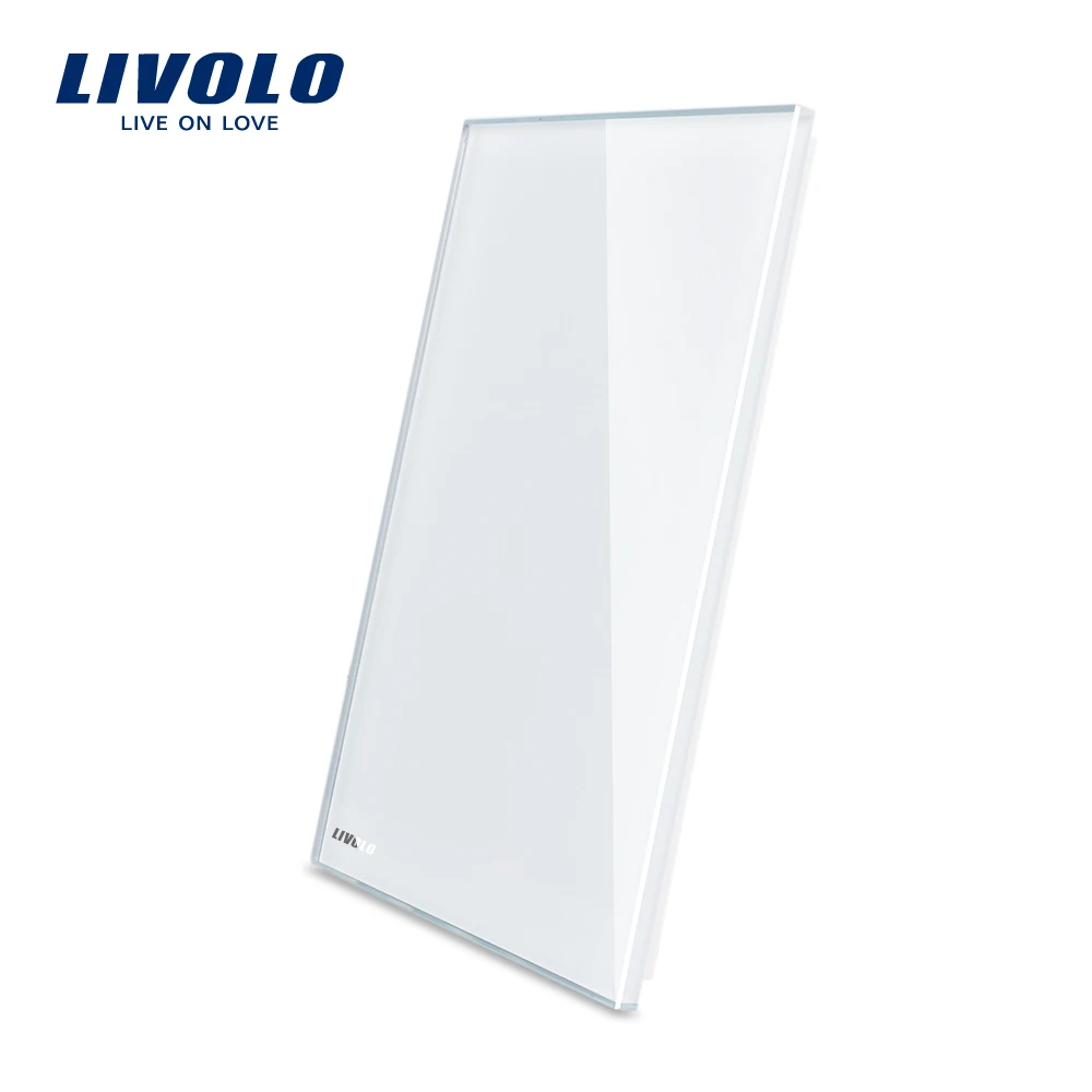 Livolo роскошное пустое стекло стандарта США, 125 мм* 78 мм, пустая стеклянная панель, не переключатель, VL-C5-C0-11/12, без функции переключателя