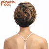FASHION IDOL Short Wavy Synthetic Hair Wigs Ombre 10 Inch Bob Wigs For Black Women Heat Resistant Synthetic Wigs Free Shipping ► Photo 2/6