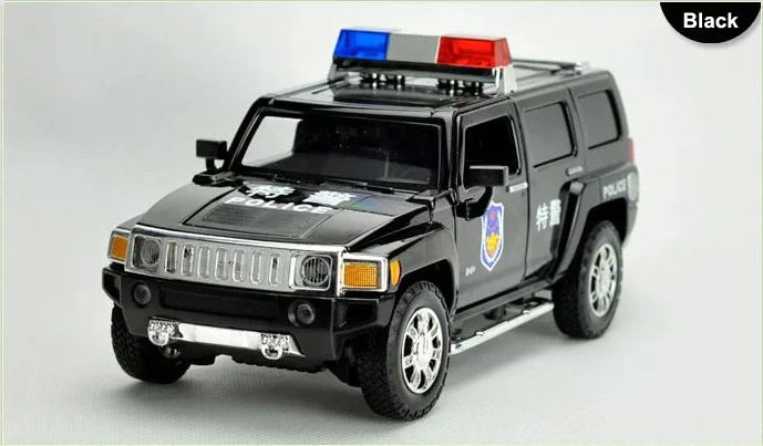 124 Alloy Diecast Police Car Model For Hummer  H3-7