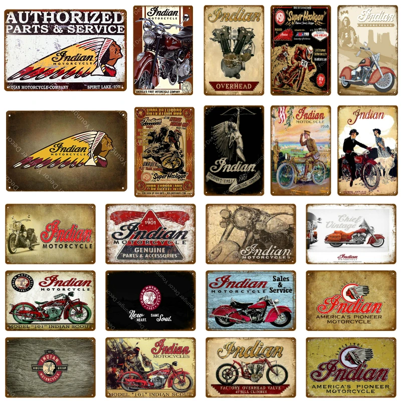 

American Classic Motorcycle Metal Sign Vintage Metal Plates Home Bar Garage Decor Cafe Pub Club Decorative Plates Art Poster