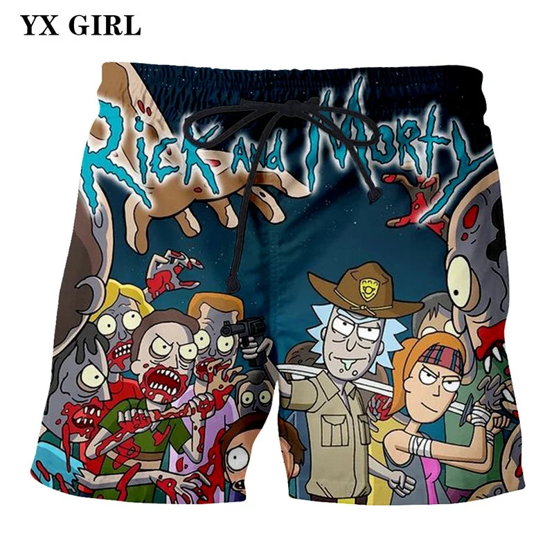 2018 NEW Fashion Summer Casual Trousers 3d Rick and Morty Mens Shorts Casual Beach Shorts Loose Jogger Shorts With Drawstring 2018 NEW Fashion Summer Casual Trousers 3d Rick and Morty Mens Shorts Casual Beach Shorts Loose Jogger Shorts With Drawstring