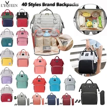 LEQUEEN Мода мумия Материнство подгузник мешок большой емкости Детские пеленки мешок путешествия рюкзак Desinger уход сумка для ухода за ребенком