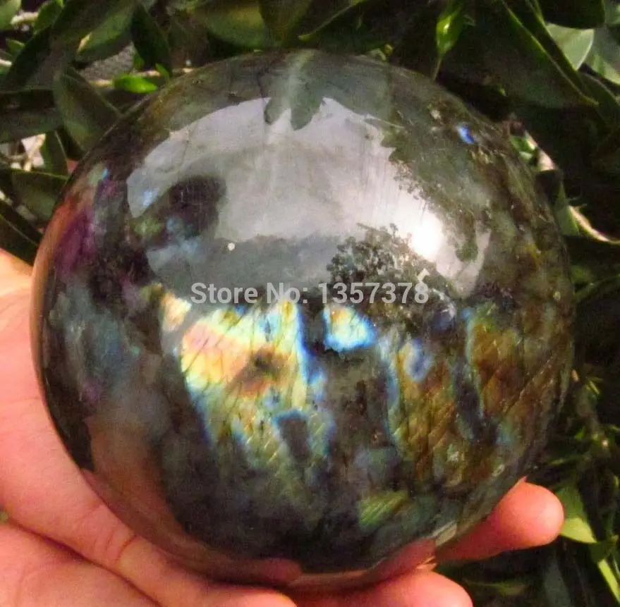 

huij 0073 AAA NATURAL Labradorite QUARTZ Crystal Sphere ball Healing