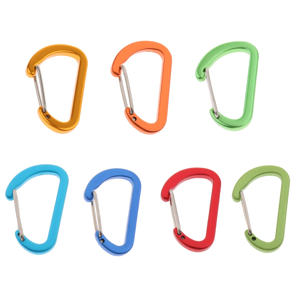 

Mini Aluminum Alloy Carabiner Outdoor D Shape Quickdraw Frosted Green Climbing Accessories for Hiking Mountaineering Backpack