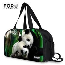 FORUDESIGNS/принт с милой пандой, Женская дорожная сумка, модная дорожная сумка для багажа, сумка большой вместимости, Женская холщовая дорожная сумка