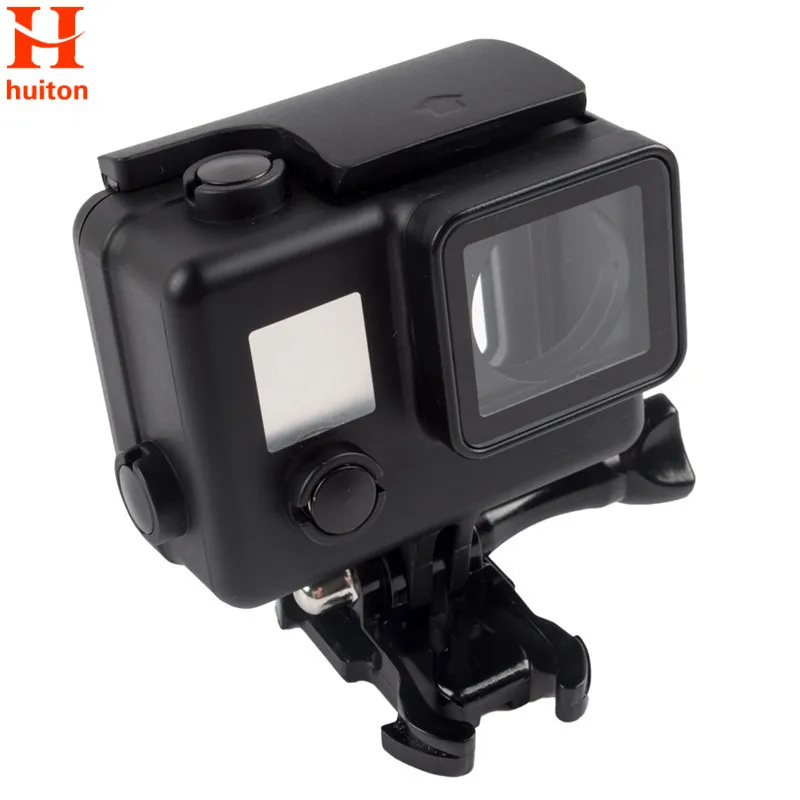 

GoPro Hero 4 Underwater Black Color Waterproof Housing Case Replacement for Go Pro Hero 4 Camera with bracket GP225