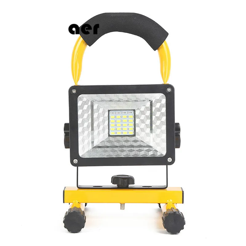 

18650 rechargeable auto repair work Floodlight 30W 24 led Flood light Outdoor car caution lights with charger By 18650 Battery
