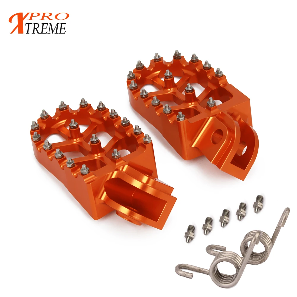 Оранжевые подножки с ЧПУ педали для KTM EXC SX SXF XC XCW XCF EXCF EXCW XCFW MX шесть дней 65 85 125 200 250