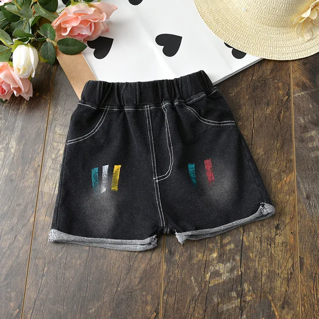 Yorkzaler Kids Short Jeans For Girl Boy Embroidery Ripped Children’s Denim Short Pants Casual Floral Toddler Baby Clothing