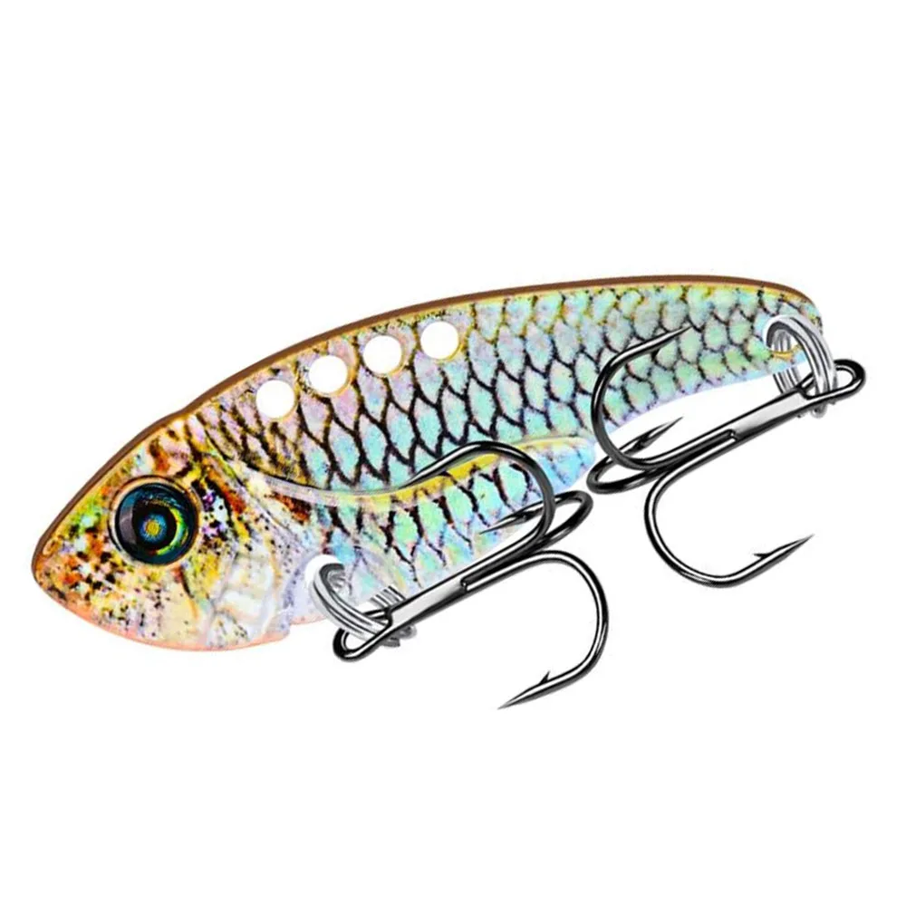 

1Pcs Metal VIB Lures 54mm 11g vivid Vibrations Spoon Lure Fishing bait Bass Artificial Hard Bait Cicada lure VIB Bait 3D Eyes