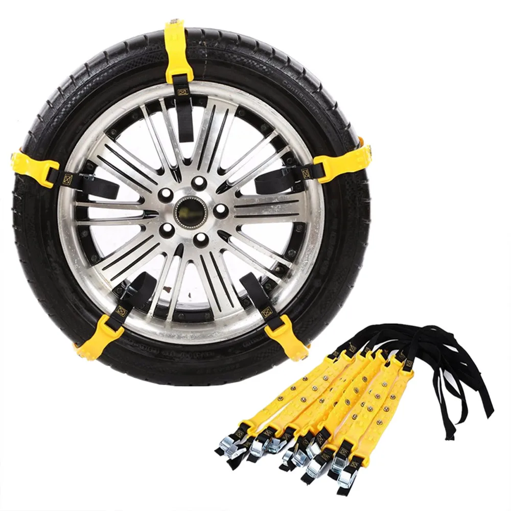 

5pc/Lot Tire Wheel Snow Chains TPU Belt Anti-Skip For Winter Snow Muddy Road Offroad M L Size For Car SUV VAN Safe Driving