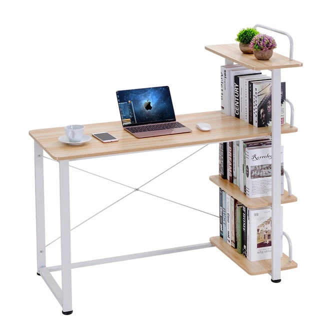 Modern Home Office Desk Corner Computer Pc Table Workstation With Modern Home Office Desk Corner Computer Pc Table Workstation With Bookcase Shelf Furniture Dropshipping