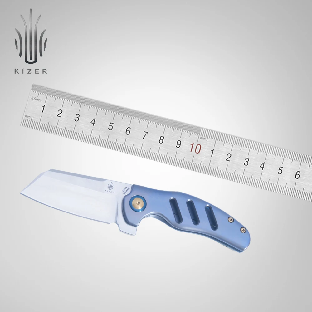 Складной нож Kizer Ki3488A1/A2 мини охотничий из овчины C10C обычный титановый инструменты
