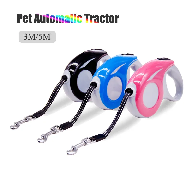 

Pet Automatic Tractor Nylon Telescopic Rope Retractable Dog Chain Leash for Walking Dog Extendable Traction Rope 3m/5m