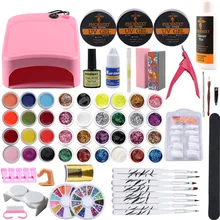 УФ гель набор для маникюра 36 Вт УФ лампа для УФ-гель для ногтей лак для ногтей Блеск Гель для наращивания ногтей набор для дизайна ногтей Инструменты Набор маникюрный набор