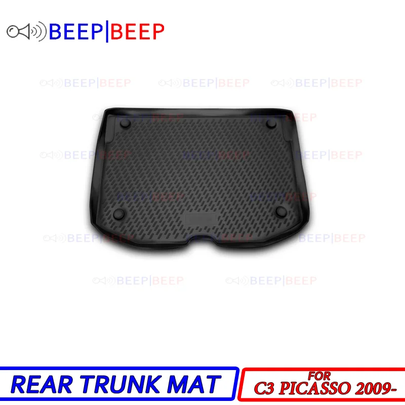 

For Citroen C3 Picasso 2009- car trunk mat rear inner boot cargo tray floor carpet car styling interior decoration accessories