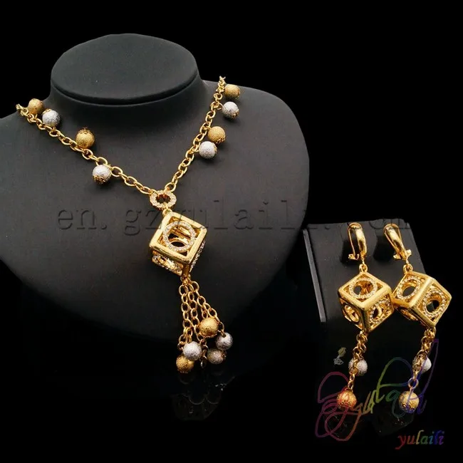 Box 24 karat Real Dubai Pure Gold Color Beads Pearl Fashion Lovely