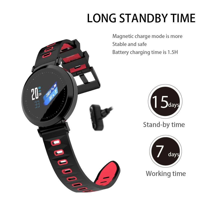 Sport Watch Men Women IP67 Waterproof Color Screen Smart Watch Heart Rate Monitor Blood Pressure Fitness Tracker For IOS Android