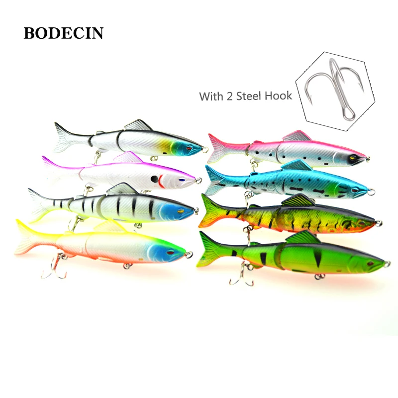 1pcs 127g 125mm Fishing Wobblers Lure Wobbler Lures Bait For Fish Peche 3 Segments Minnow Swimbait Hard Baits With Steel Ball (21)