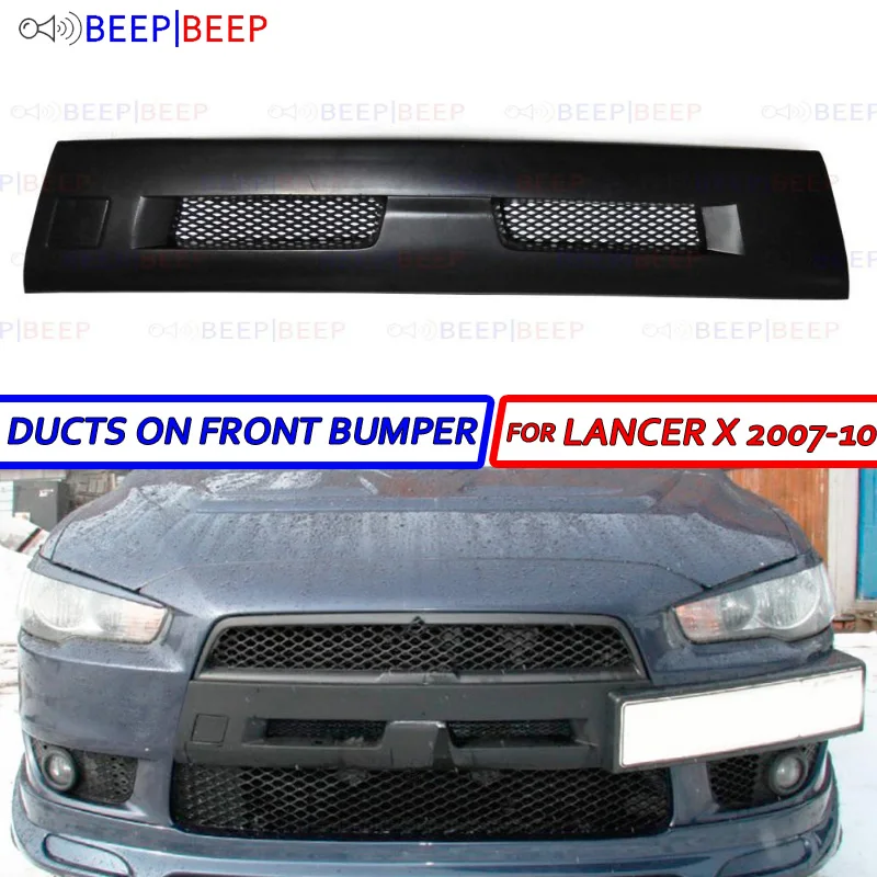 Передний бампер для Mitsubishi Lancer X 2007-2010 АБС-пластик EVO1 передний из АБС-пластика