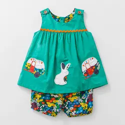Little Maven/брендовая От 1 до 6 лет Комплекты одежды для маленьких девочек 100% хлопок Летнее платье с героями мультфильмов без рукавов жилет +