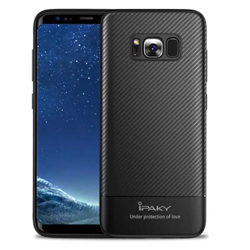 Чехол для Samsung S8 IPAKY S9 S10 Plus Note 8 9 гибридный силиконовый мягкий чехол из углеродного