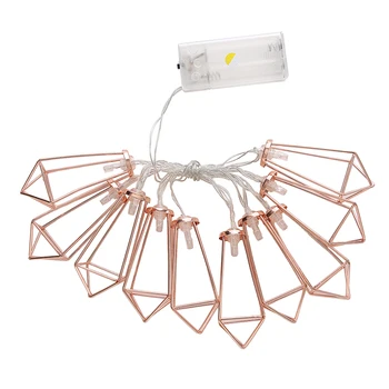 

10 LED Wire Light String Lights Rose Gold Minimalist Lanterns Lamp Battery Operated Lights for Christmas Festival Decor