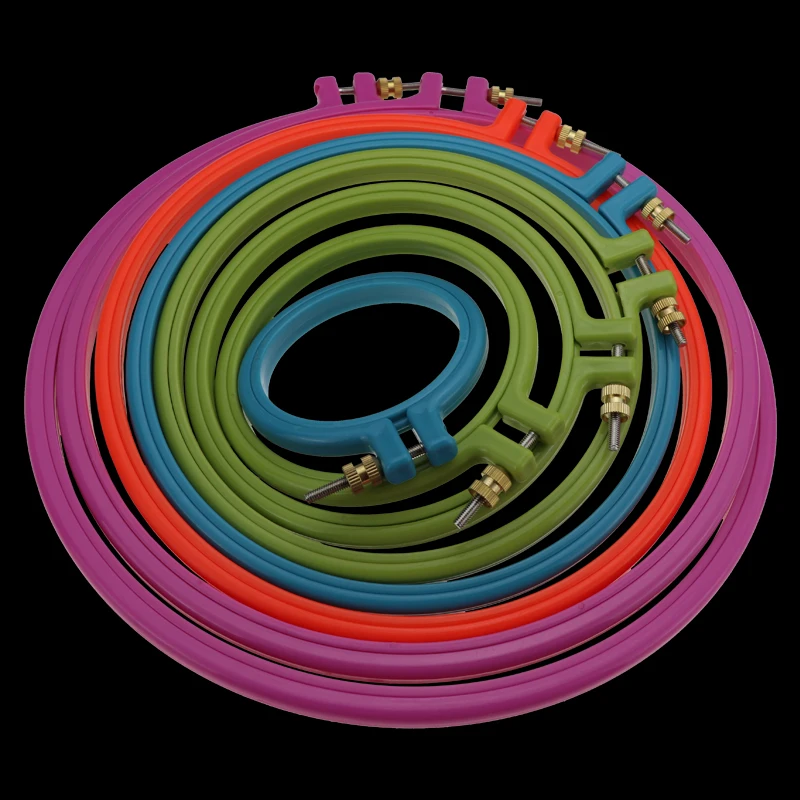 

Wooden plastic frame embroidery hoop ring circle round loop for Cross Stitch hand embroidery machine sewing tools 10 sizes