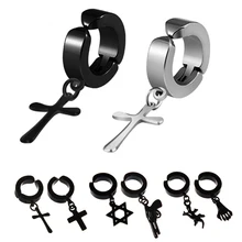 Utimtree титановый, в стиле панк стальные кулоны в форме пули серьги мужские хип хоп без уха серьга дырка мужские вечерние серьги-гвоздики ювелирные изделия