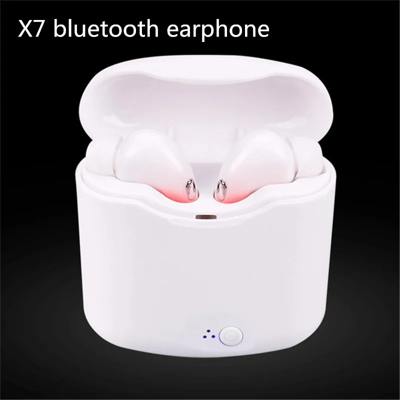 X7 СПЦ Беспроводной Bluetooth X7 наушники с Зарядное устройство коробка для iPhone samsung huawei Xiaomi Android универсальный