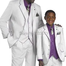 Горячий изготовленный на формальный заказ мужские костюмы смокинги жениха тупым отворотом Белый Лучший человек Свадебная вечеринка жениха(куртка+ брюки+ галстук