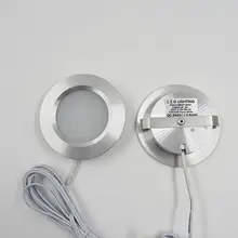 Светодиодный светильник под шкаф s Шкаф светильник 12 в 3 Вт Соединительная круглая книжная полка кухонная поверхность монтируется вниз светильник s шайба лампы для витрины