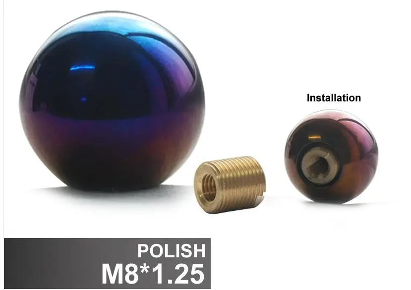 Polish M8 x 1.25 Full Titanium shift knobs/Jdm gear knob/knob handle