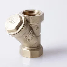 Фабричный прямой Шелковый рот G нить полный латунный фильтр y-тип клапан с фильтром DN15-DN50