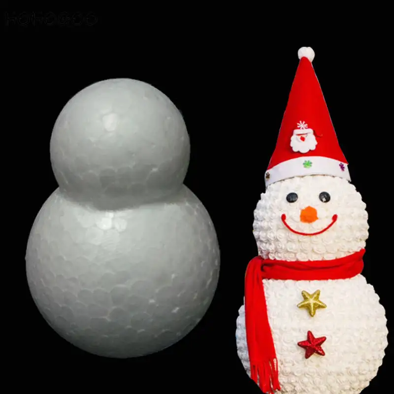 

HOHOGOO 1PC 30CM Christmas Foam Snowman Mold Polystyrene Styrofoam DIY Christmas Valentine's Day Gift Decoration Supplies
