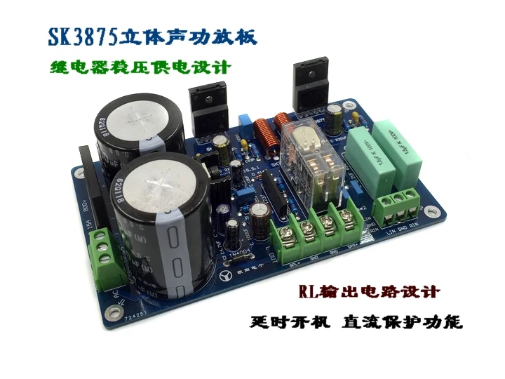 

SK3875 Stereo Power Amplifier with Speaker Protection (finished)