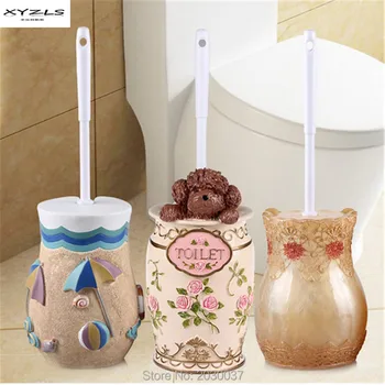 

XYZLS 2pcs/set High-quality Creative Resin Toilet Brush Holder Set for Bathroom Storage Bathroom Accessories Sets