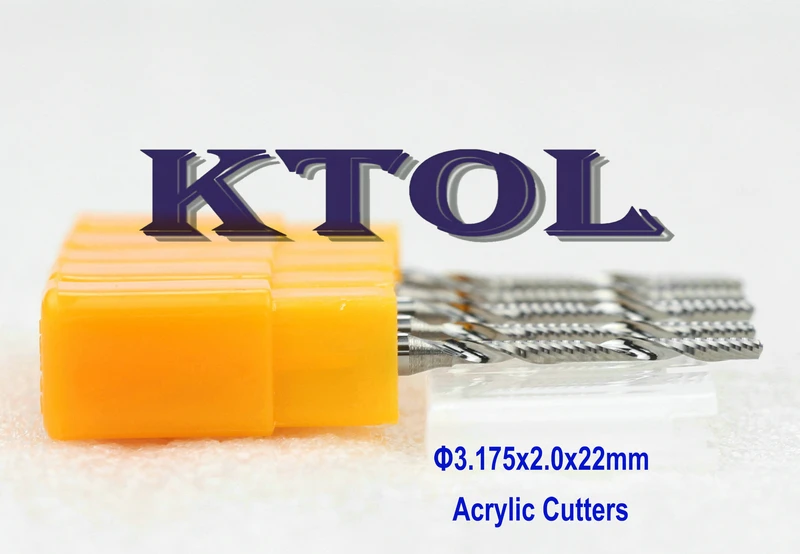 

3.175*2.0*22mm 1 Flute Bit Acrylic Milling Cutter Wood Router Tools, Carbide End Mill Cutter Tools for Woodworking Routers Acryl