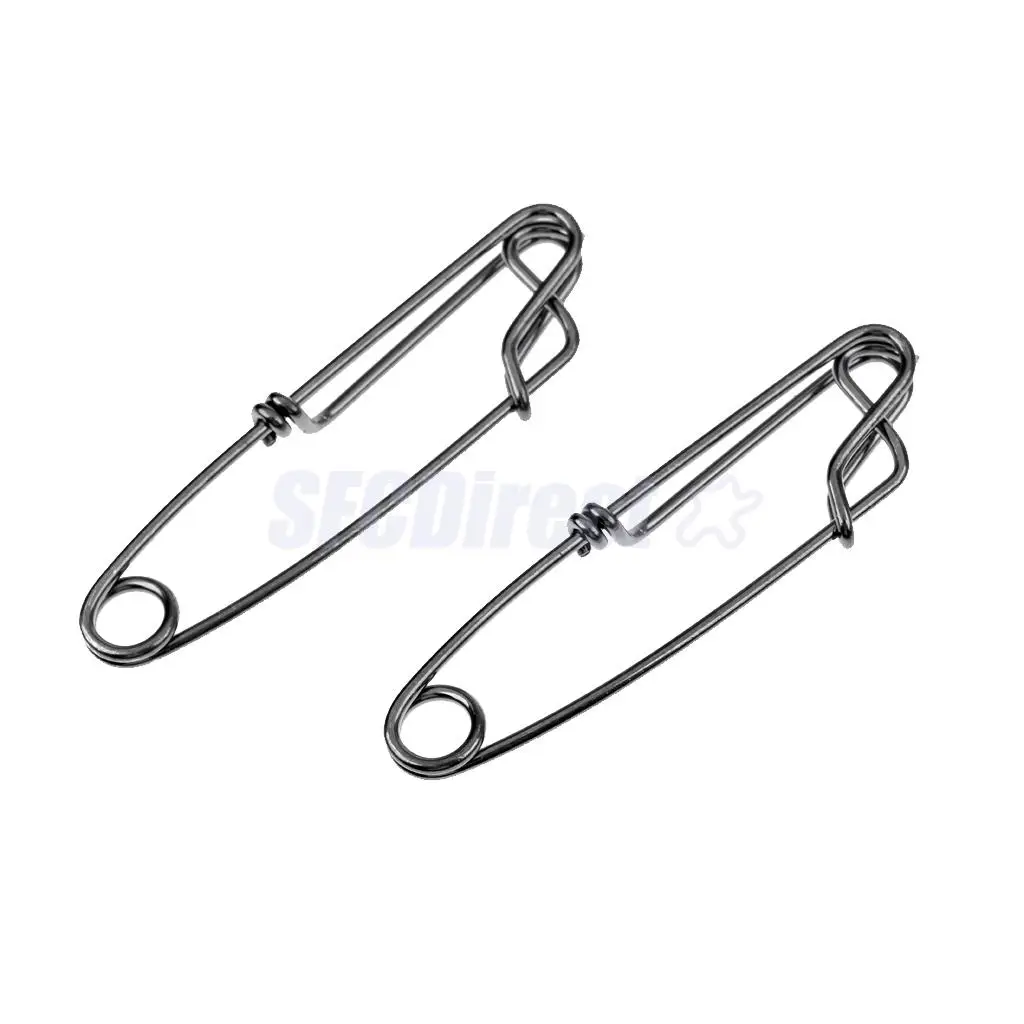 20Pcs Stainless Steel Long Line Longline Clip for Fishing Snapper or Shark S