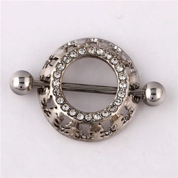 2015 High Quality Body Piercing Jewelry 1 Pair Zinc Alloy Nipple Ring