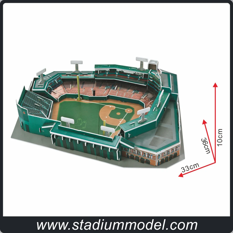 MajorLeagueBaseball MLB Fenway Park Stadium BostonRedSox 3D головоломка бумага для моделирования игрушки вентиляторы коллекция сувенир