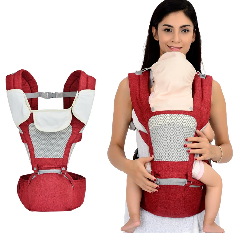 Дышащий эргономичный рюкзак-переноска, переноска для младенцев, кенгуру, Хипсит, с отсасывающей подкладкой, слинг-переноска