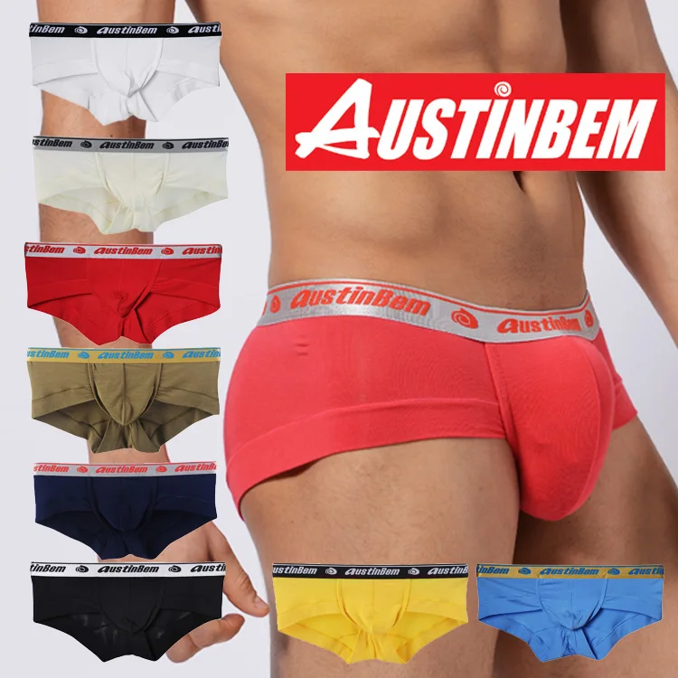 Free shipping!new style brand AUSTINBEM solid briefs fashion underwear men soft cotton pants men