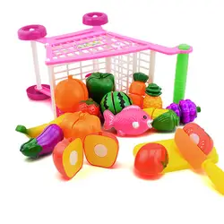 Дети Мини пластик ролевые игры дом торговый центр супермаркет корзину игрушечная тележка для ребенка игрушечный миксер играть Push еда