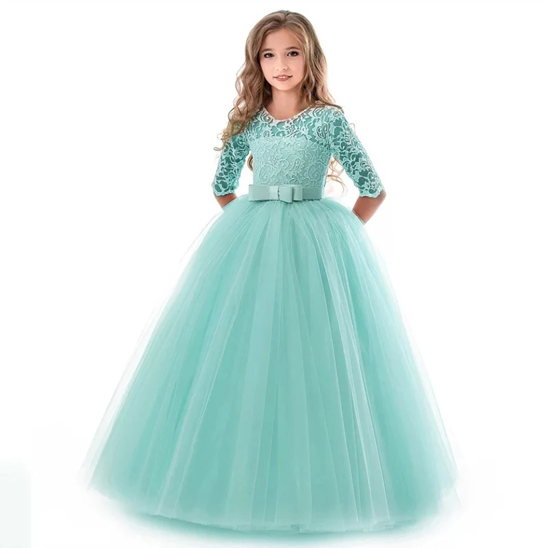 Teens Girls Princess Dress Children Evening Party Wedding Gown Costume 8 10 12 14 Year