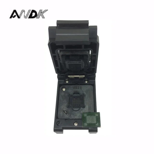 VFBGA63 BGA63เผาในซ็อกเก็ตทดสอบซ็อกเก็ตขาสนาม0.8มิลลิเมตรICร่างกายขนาด10.5x13.5มิลลิเมตรโปรแกรมเมอร์อะแ...